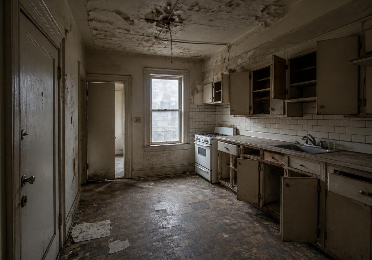 Gut-Renovated Galley Kitchen – before